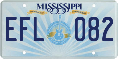 MS license plate EFL082
