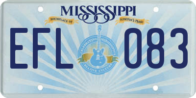 MS license plate EFL083
