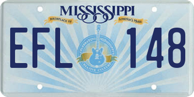 MS license plate EFL148