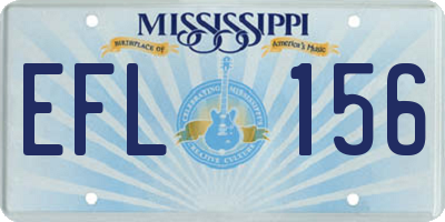 MS license plate EFL156