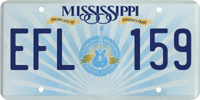 MS license plate EFL159