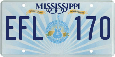 MS license plate EFL170