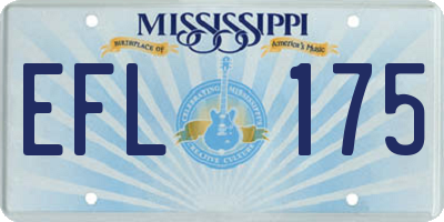 MS license plate EFL175
