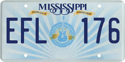MS license plate EFL176