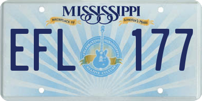 MS license plate EFL177