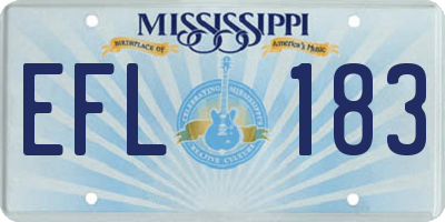 MS license plate EFL183