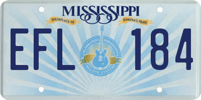MS license plate EFL184