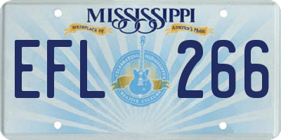 MS license plate EFL266