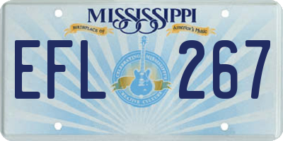 MS license plate EFL267