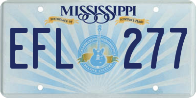 MS license plate EFL277
