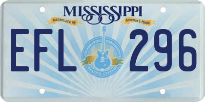 MS license plate EFL296