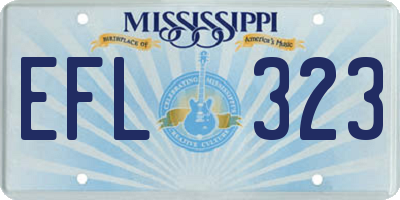 MS license plate EFL323