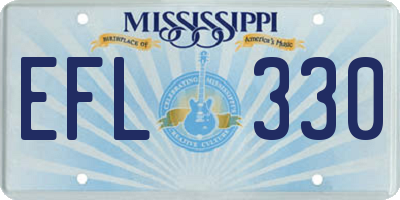 MS license plate EFL330