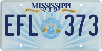 MS license plate EFL373