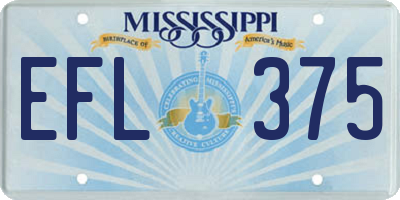 MS license plate EFL375