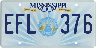 MS license plate EFL376