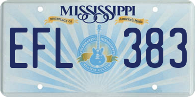 MS license plate EFL383