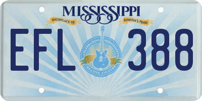 MS license plate EFL388