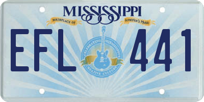 MS license plate EFL441