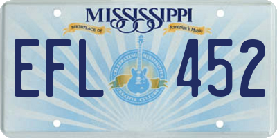 MS license plate EFL452