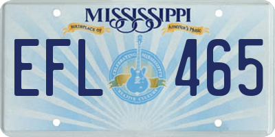 MS license plate EFL465
