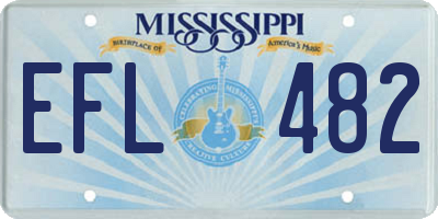 MS license plate EFL482