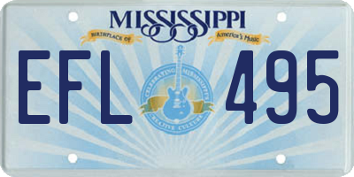 MS license plate EFL495