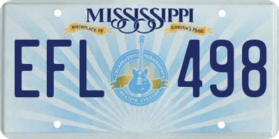 MS license plate EFL498