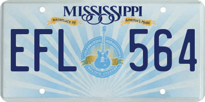 MS license plate EFL564