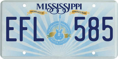 MS license plate EFL585