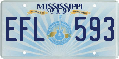 MS license plate EFL593