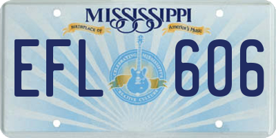 MS license plate EFL606