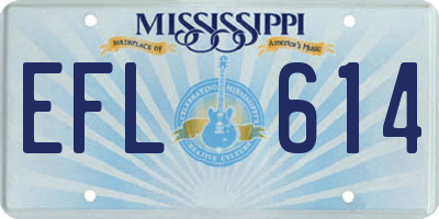 MS license plate EFL614