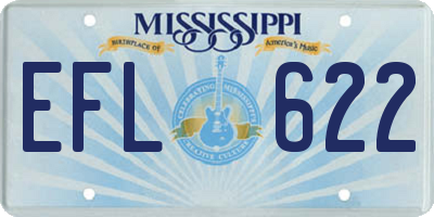 MS license plate EFL622