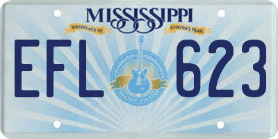 MS license plate EFL623