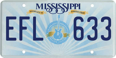 MS license plate EFL633