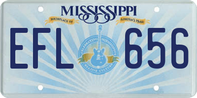 MS license plate EFL656