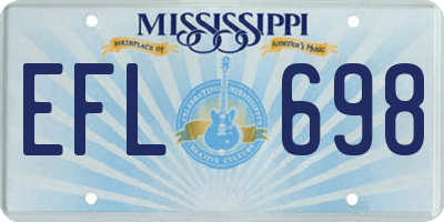 MS license plate EFL698