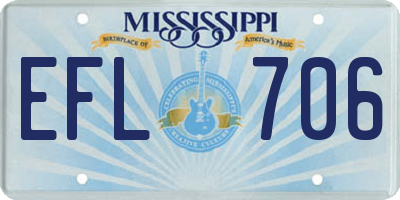 MS license plate EFL706