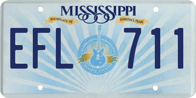MS license plate EFL711