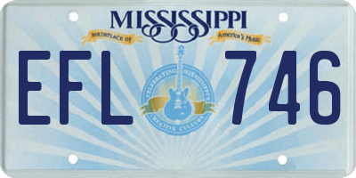 MS license plate EFL746