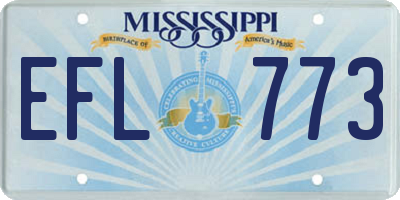 MS license plate EFL773