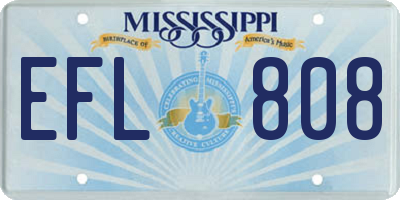 MS license plate EFL808