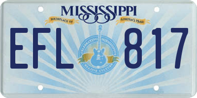 MS license plate EFL817