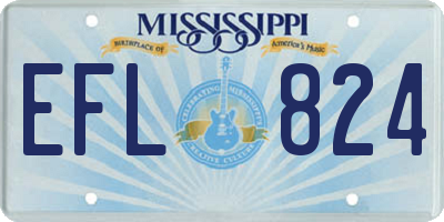 MS license plate EFL824