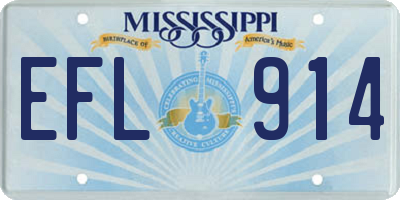 MS license plate EFL914
