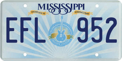 MS license plate EFL952