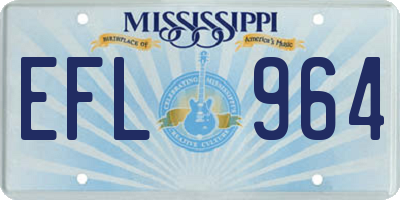 MS license plate EFL964