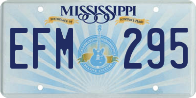 MS license plate EFM295