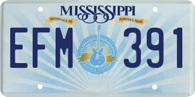 MS license plate EFM391